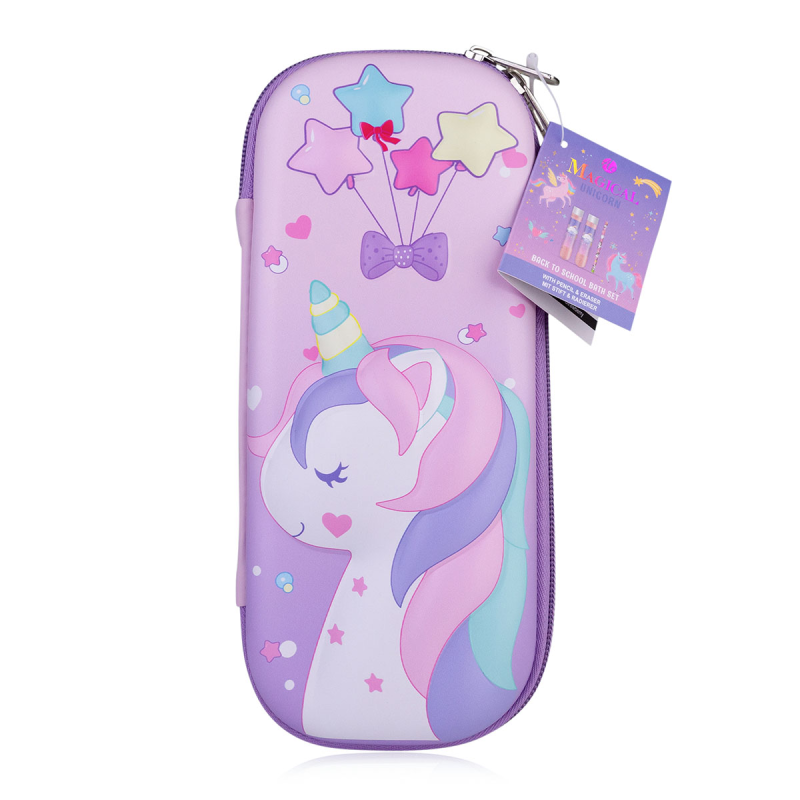 Gift set σε κασετίνα με 60ml αφρόλουτρο, μολύβι, 80g bath salt, Unicorn