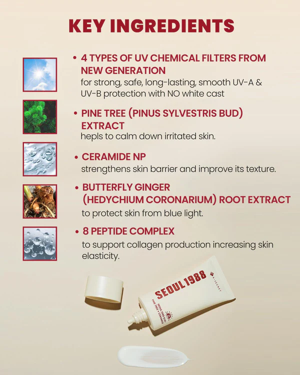 SEOUL 1988 Sun : Pine Tree + Ceramide - Ισχυρό αντηλιακό θρέψης για υγιές δέρμα - Image 3