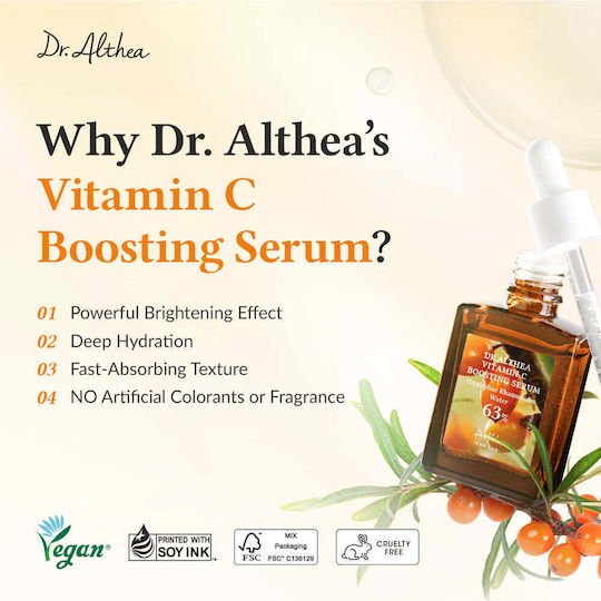 Dr. Althea Vitamin C Boosting Serum Προσώπου με Centella Asiatica & Βιταμίνη C για Λάμψη 30ml - Image 2