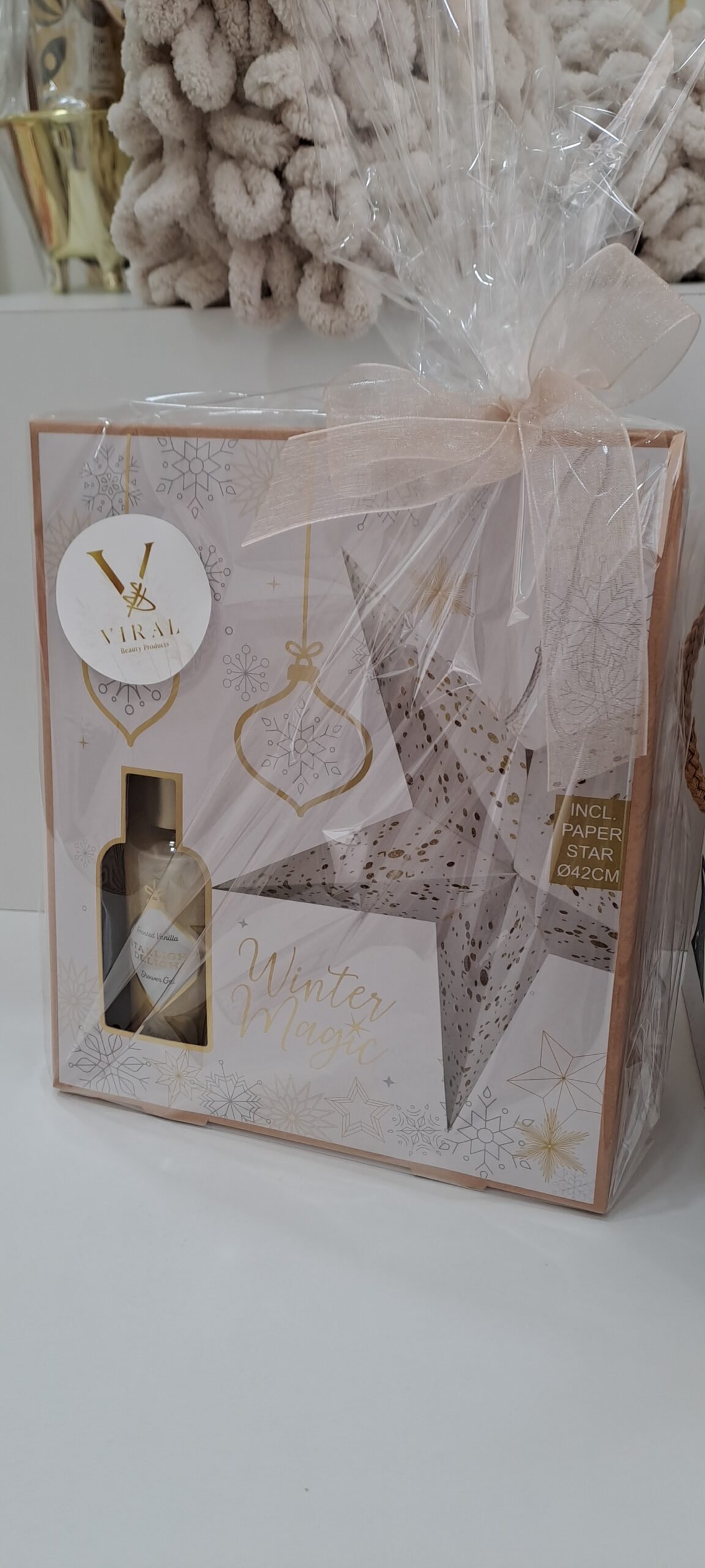 Χριστουγεννιάτικο σετ δώρου με αφρόλουτρο 100ml & διακοσμητικό αστέρι 42cm, Winter magic - Accentra - Image 2