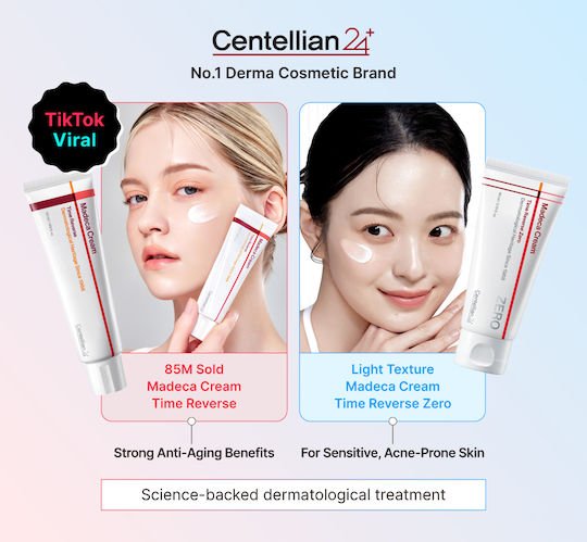 Centellian24 Madeca Time Reverse Zero Ενυδατική & Αντιγηραντική Κρέμα με Ρετινόλη & Υαλουρονικό,80ml - Image 4