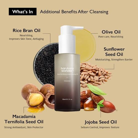 Haruharu Wonder Black Rice Deep Cleansing Oil 150 Ml - Image 2