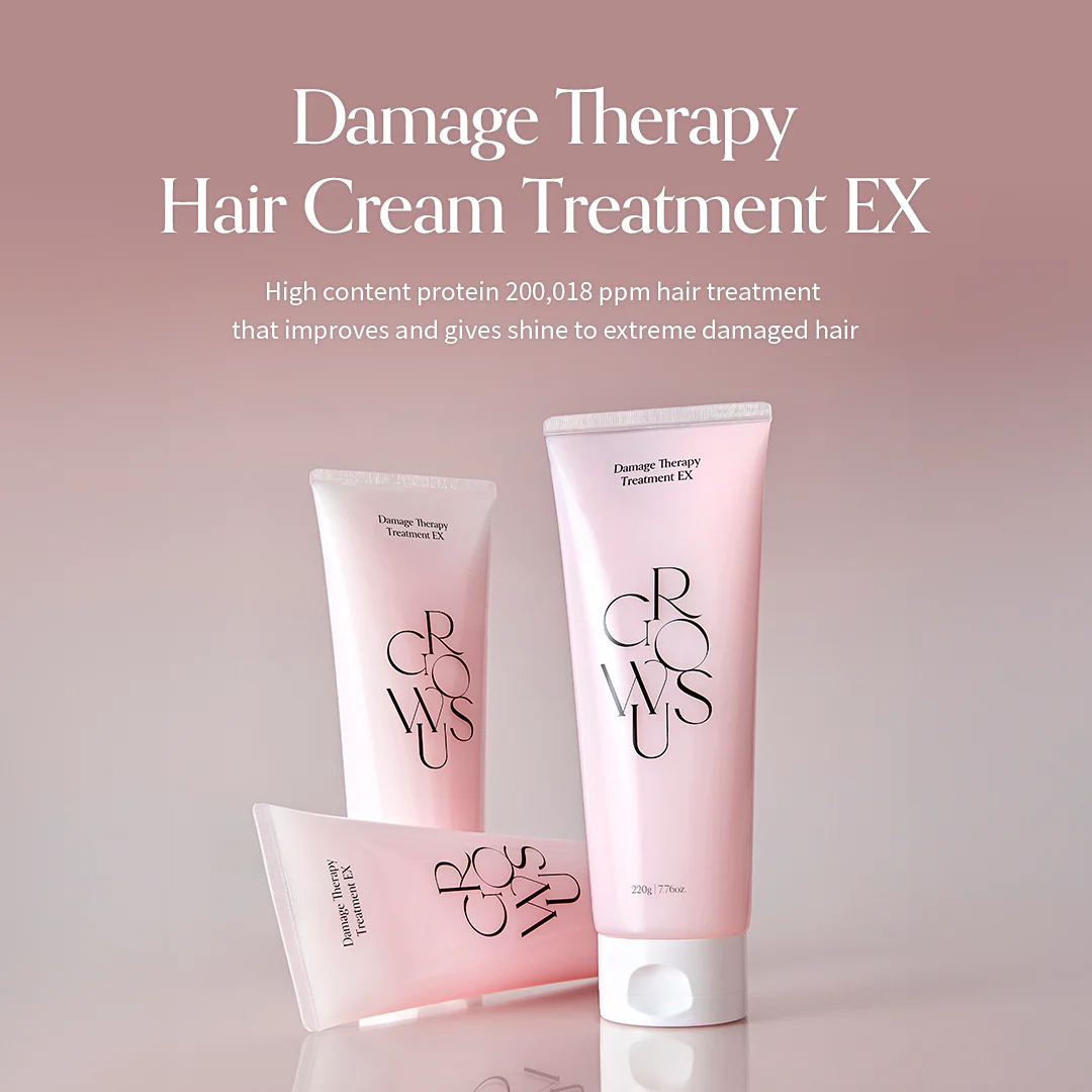 Growus Damage Therapy Treatment Ex Cream For Damaged Hair 220g - Image 4